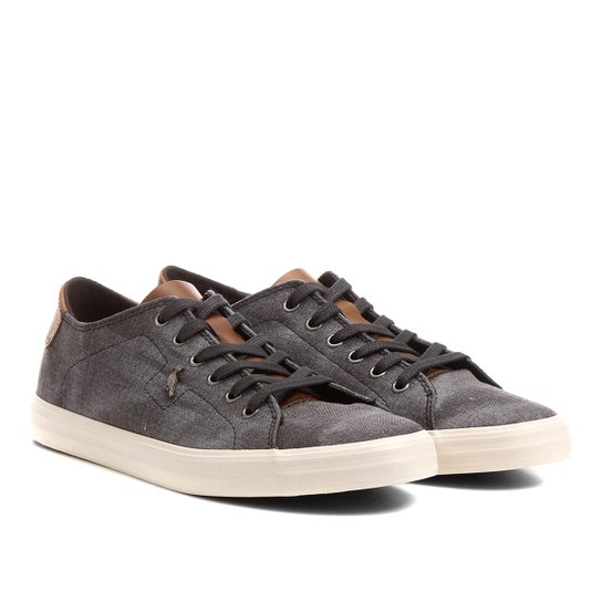 Sapatênis Couro Reserva Detalhe Feminino - Chumbo