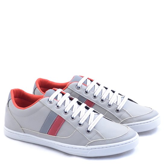 Sapatênis Dexshoes Em Couro - Cinza