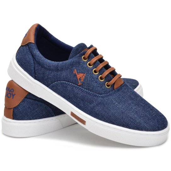 Sapatênis Estilo e Conforto Polo Joy Masculino - Azul