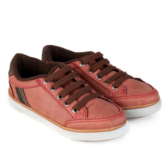 Sapatênis Infantil Kurz Casual Masculino - Bordô