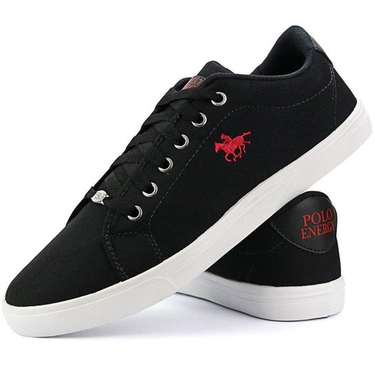 Sapatênis Lona SapatoFran Polo Masculino - Preto