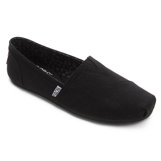 Sapatilha Skechers Bobs Plush Peace & Love Feminina - Preto