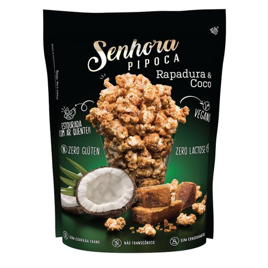 Senhora Pipoca Rapadura e Coco 100g - Senhora Pipoca -