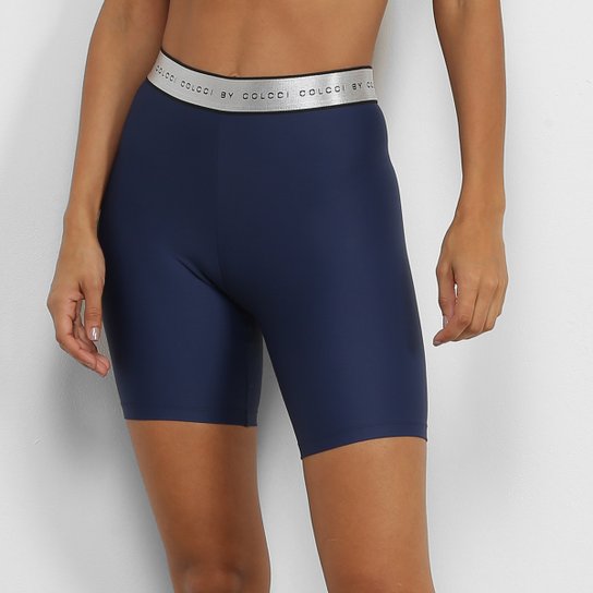 Short Colcci Fitness Lettering Feminina - Azul