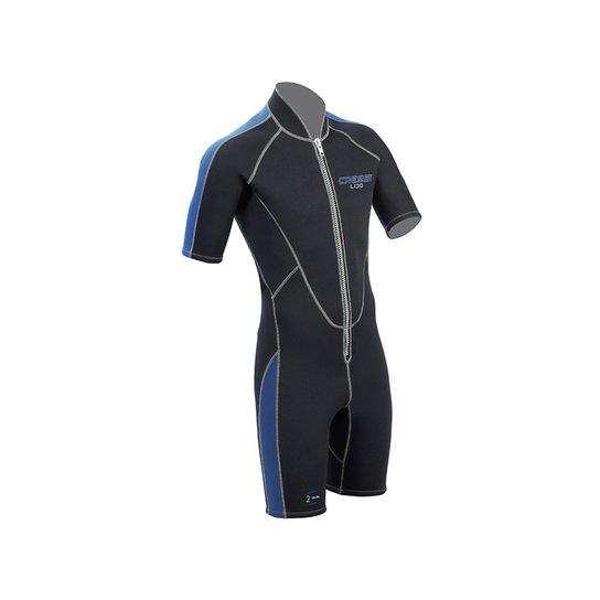 Short Cressi John Lido 2.0Mm - Preto+Azul