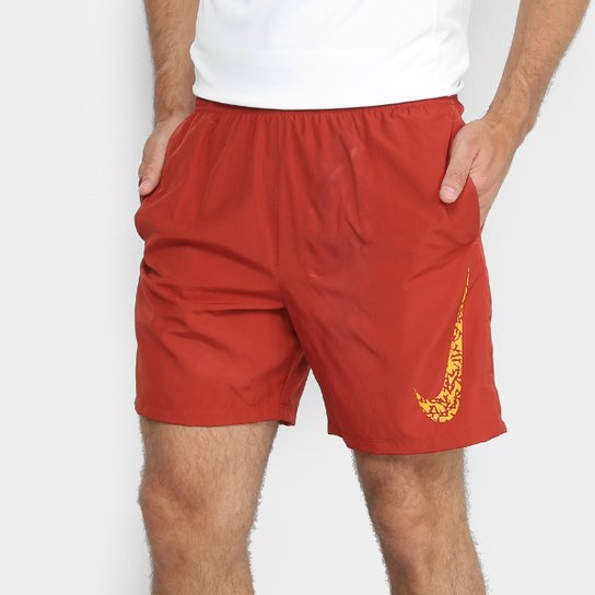 Short Nike DRI-FIT Core 7" Gx Masculino - Vermelho+Laranja