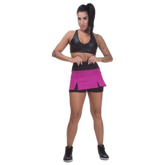 Short -Saia Miss Blessed Microfibra - Rosa