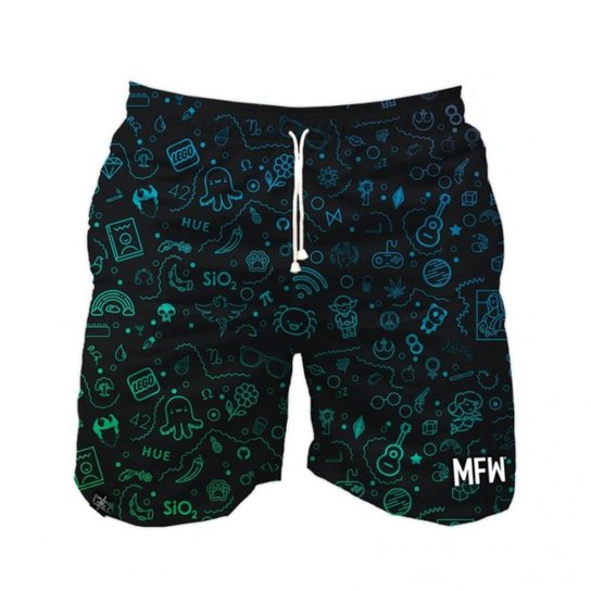 Short Tactel Maromba Fight Wear Geek Com Bolsos Masculino - Preto
