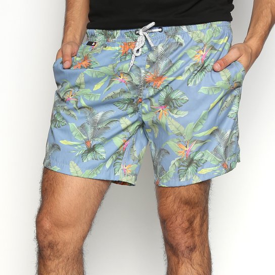 Shorts JAB Tropical Masculino - Azul Claro