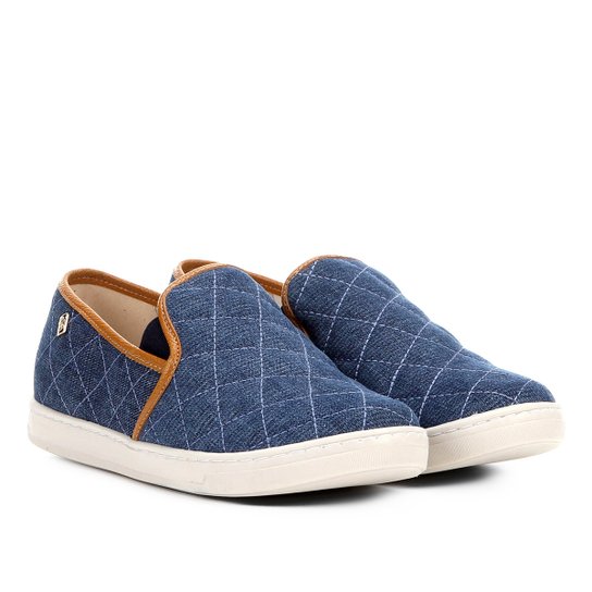 Slip On Loucos & Santos Jeans Matelassê Feminino - Azul