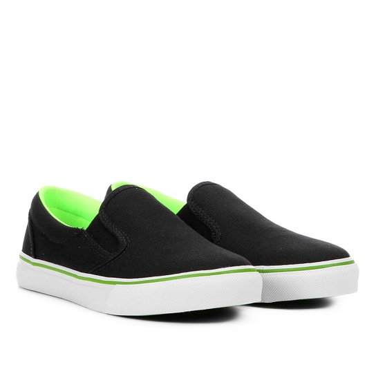 Slip On Santa Lolla Feminino - Preto+Verde Limão