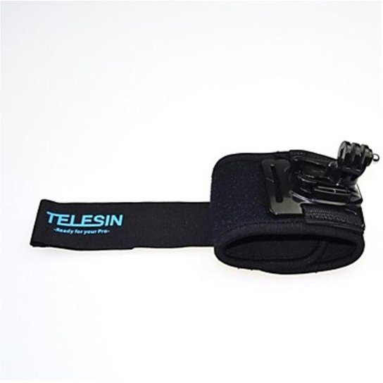 Suporte Punho Pulso Telesin para Câmeras de Ação GoPro Hero SJCam Xiaomi - Preto