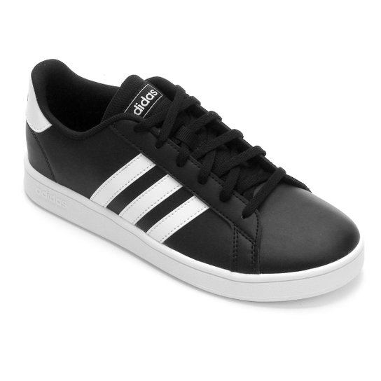 Tênis Adidas Grand Court K Infantil - Preto+Branco