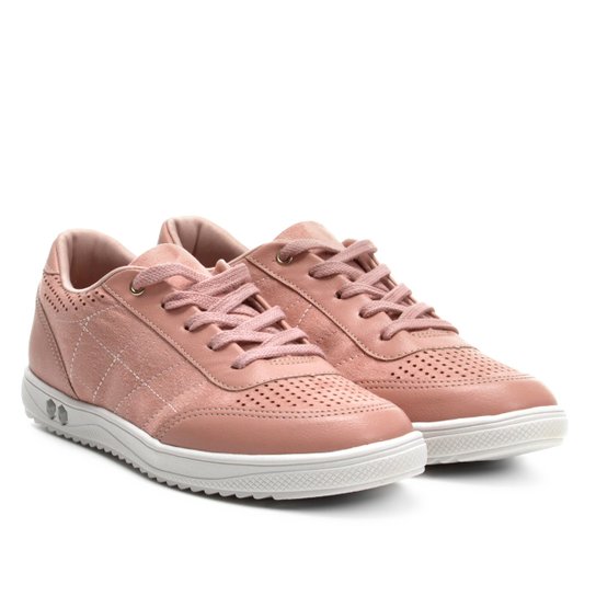 Tênis Bebecê Detalhe Laser Cut Feminino - Rosa