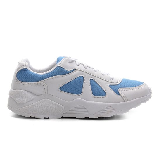 Tênis Burn Jagg Feminino - Branco+Azul Claro