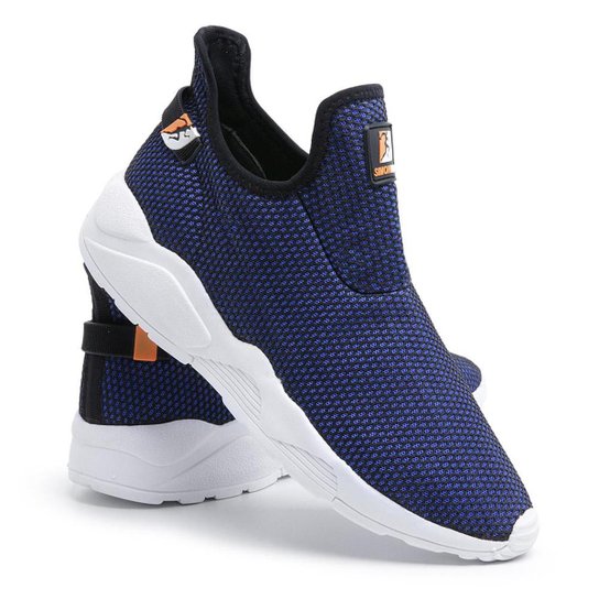 Tênis Caminhada Urbano Super Leve Conforto Simon Vergan Masculino - Azul