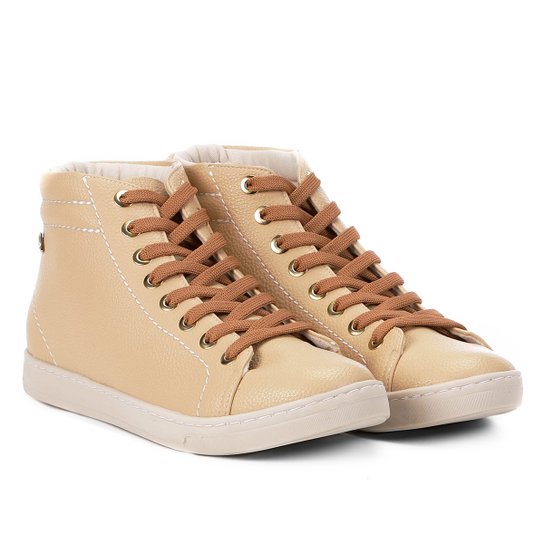 Tênis Cano Alto Loucos & Santos Floater Feminino - Caramelo