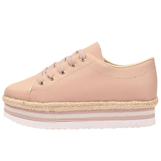 Tênis Chiquiteira Casual Flatform MM Feminino - Rosa Claro