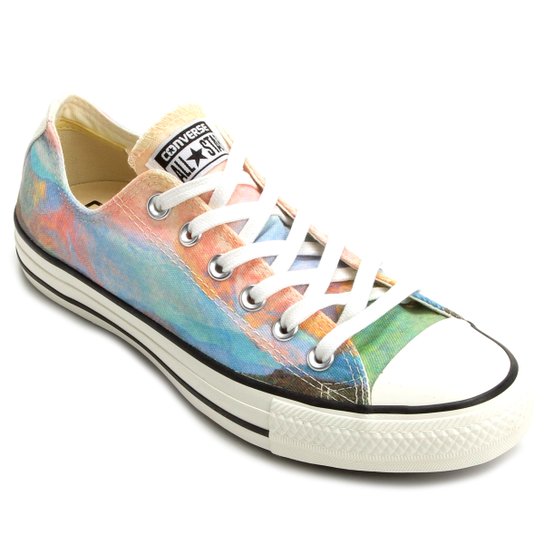 Tênis Converse Ct As Ox - Azul Claro+Laranja