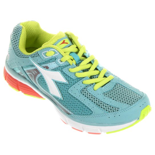 Tênis Diadora Walker Feminino - Azul+Verde Limão