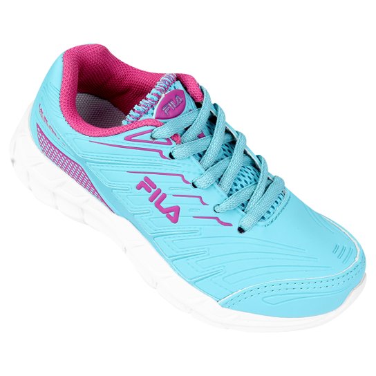 Tênis Fila Axis Infantil - Azul Piscina+Pink