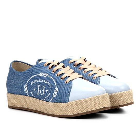 Tênis Flatform Raphaella Booz Estampado Feminino - Azul