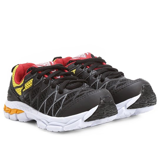 Tênis Happy Luck Flex Infantil - Preto+Amarelo