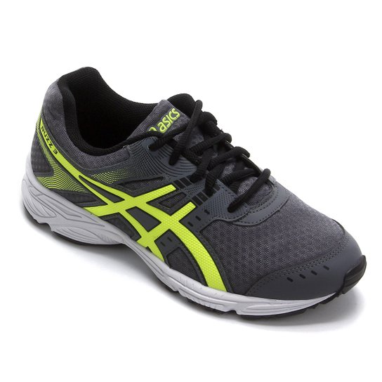 Tênis Infantil Asics Buzz 3 Gs - Cinza+Verde Limão