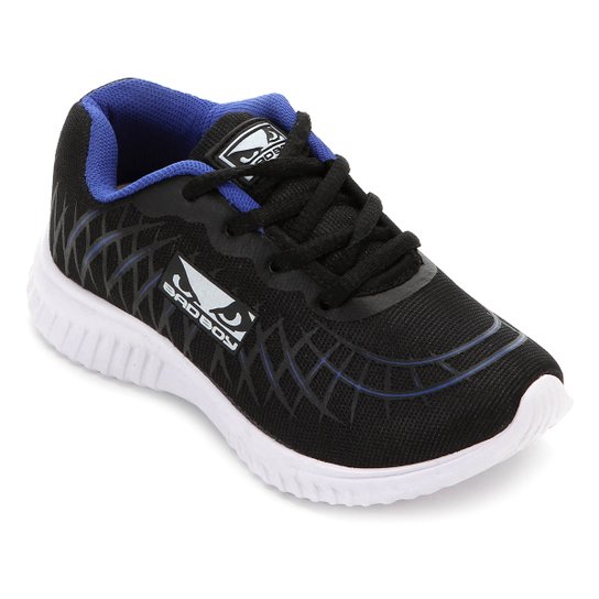 Tênis Infantil Bad Boy Jogging Masculino - Preto+Azul