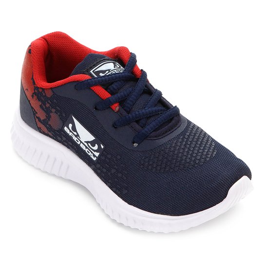 Tênis Infantil Bad Boy Kids Mesh Masculino - Marinho+Vermelho
