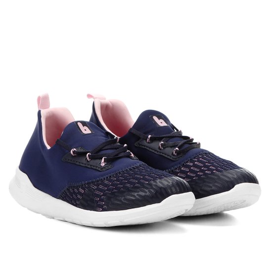 Tênis Infantil Bibi Easy Feminino - Marinho+Rosa Claro