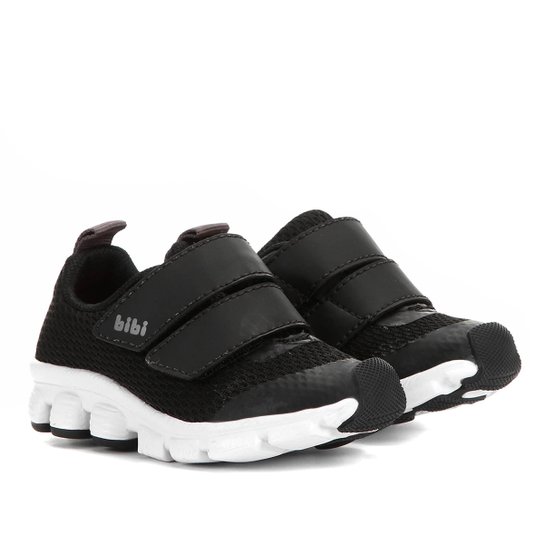 Tênis Infantil Bibi Icon Baby Velcro Masculino - Preto+Pink
