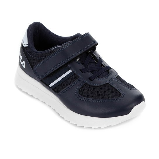 Tênis Infantil Fila Velcro F-Retro Sport 2.0 - Marinho+Branco
