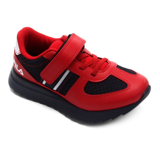 Tênis Infantil Fila Velcro F-Retro Sport 2.0 - Vermelho+Branco