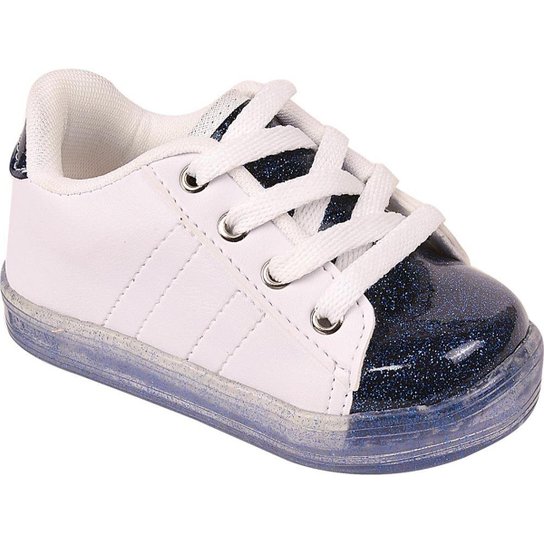 Tênis Infantil Grugui Com Gliter Feminino - Branco