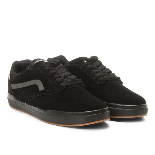 Tênis Infantil Nesk Listra Lateral Masculino - Preto