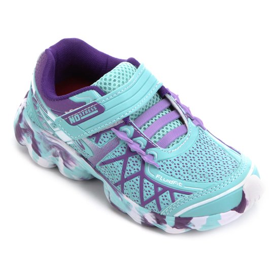 Tênis Infantil No Stress Running Velcro - Verde água