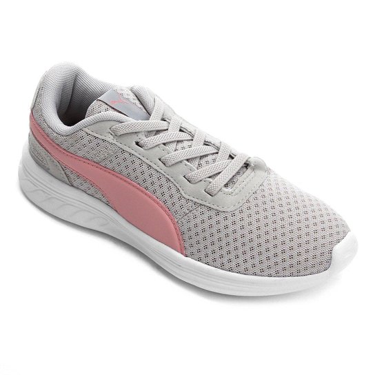 Tênis Infantil Puma Activate Ac - Cinza+Rosa