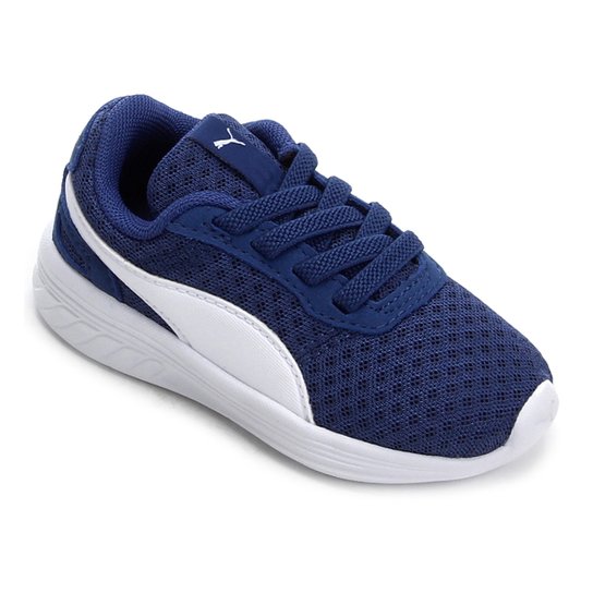 Tênis Infantil Puma Activate Ac - Azul+Branco