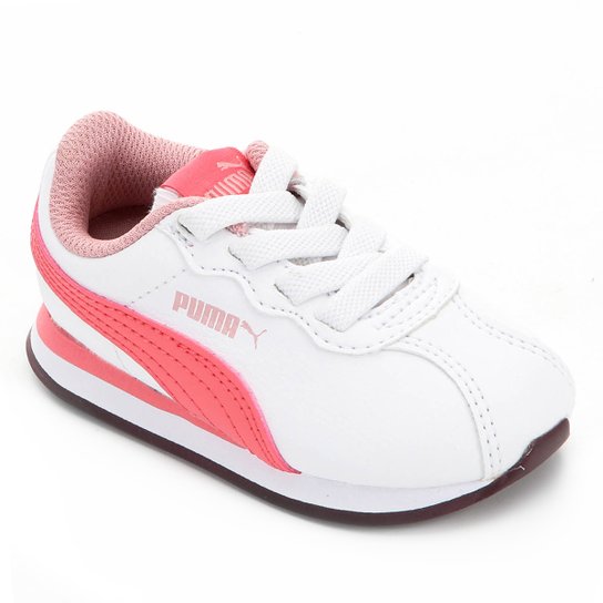 Tênis Infantil Puma Turin II AC - Branco+Salmão