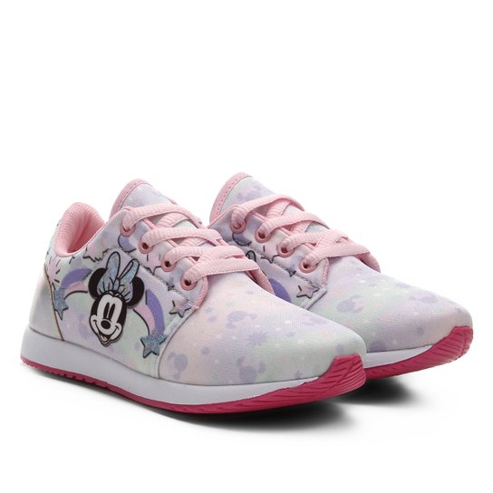 Tênis Jogging Infantil Disney Minnie Feminino - Prata