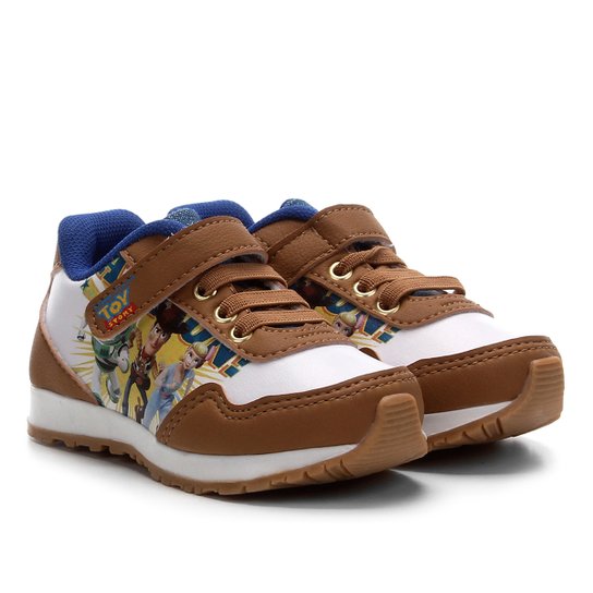 Tênis Jogging Infantil Disney Velcro Toy Story - Caramelo