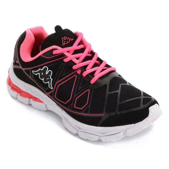 Tênis Kappa Luster Feminino - Preto+Pink