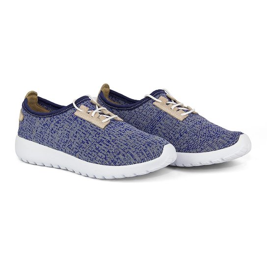 Tênis Q&A Jogger Feminino com Cadarço - Azul
