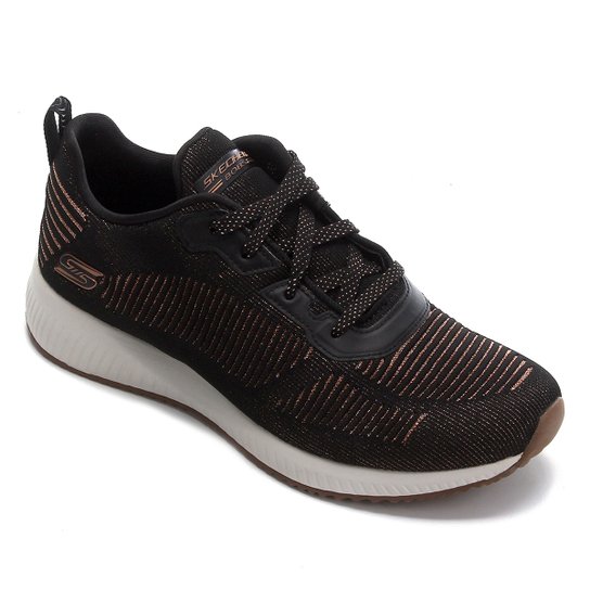 Tênis Skechers Bobs Squad - Glam League Feminino - Preto