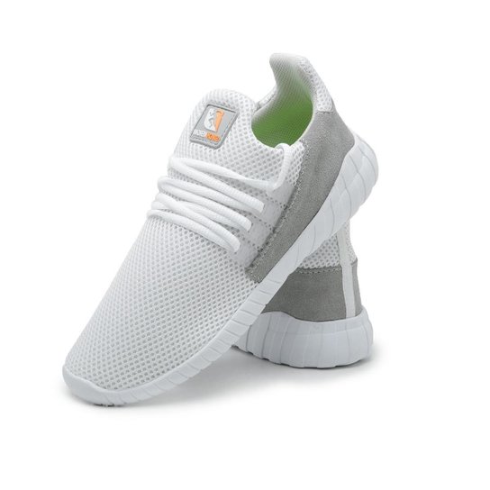 Tênis VR Caminhada Confortável Detalhes Couro Masculino - Branco