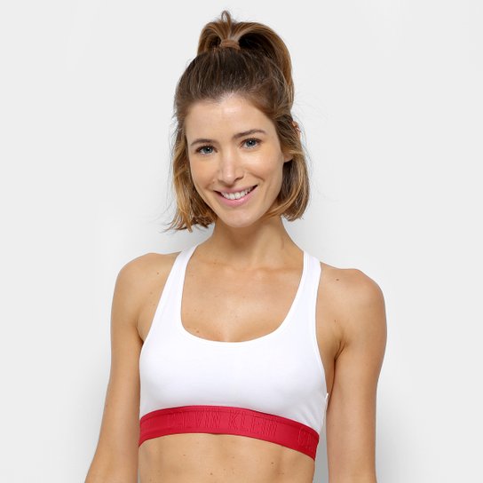 Top Calvin Klein Bojo Racerback Feminino - Branco