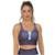 Top Feminino Fitness Black Stripes Preto Azul