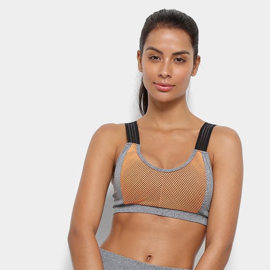 Top Gonew Ilusion Feminino Média Sustentação - Mescla