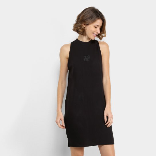 Vestido Colcci Fitness Tubinho Curto - Preto+Branco